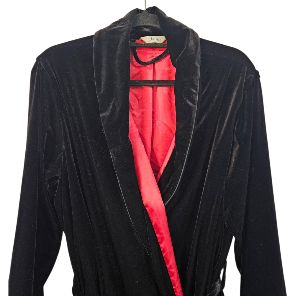 Soma Velvet Short Robe Size M/L - Picture 2 of 4